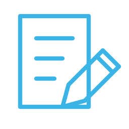 Document and pencil icon for sending ground handling details