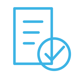 Document with check icon for receiving a ground handling quote